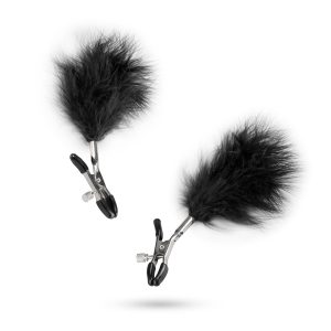 Abrazaderas de pezón ajustables con plumas