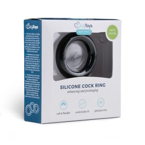 Anillo para pene negro, pequeño y de silicona