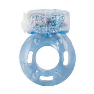 Anillo vibrador con estimulador para clítoris con protuberancias
