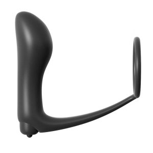 Ass-Gasm Cock Ring con vibrante Butt Plug