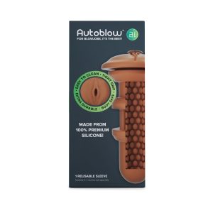 Autoblow - A.I. Funda vaginal de silicona - Marrón