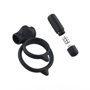 B Swish - Bcharmed Basic Plus Anillo doble para pene - Negro
