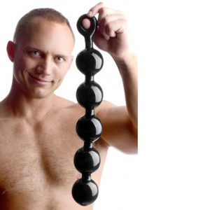 Black Baller Anal Beads - XXL
