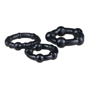 Black Performance Erection Rings - Paquete de anillos para erección