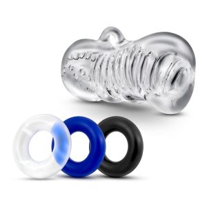 Blush - Quickie Kit Manga Masturbadora y Set de Anillos para el Pene