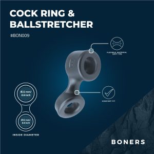 Boners Anillo para el pene y testículos - Gris