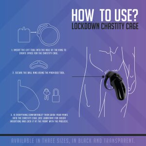 Cinturón de castidad Lockdown Transparente - Grande