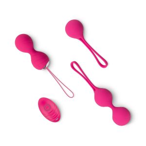 Conjunto de bolas de Kegel con control remoto - Rosa