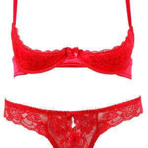 Conjunto de sujetador Rojo