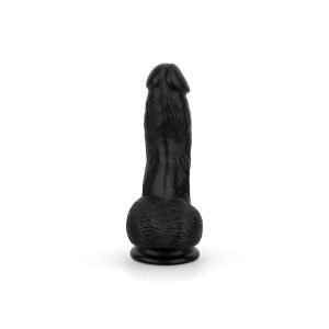Consolador con testículos 12 cm - Negro