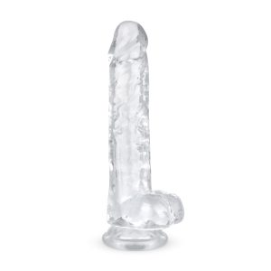 Consolador de gel con testículos - 19 cm