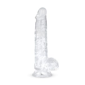 Consolador de Gelatina con Bolas - 13,5 cm
