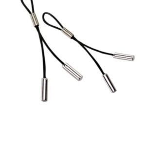 Crave - Borlas de Cuero para Pezones - Negro y Plata
