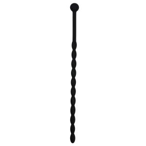 Dilatador uretral de silicona acanalado - Negro