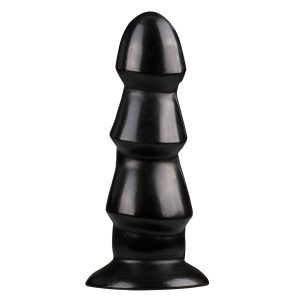 Dildo anal negro con crestas