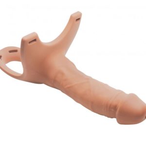 Dildo hueco de silicona con arnés y correa