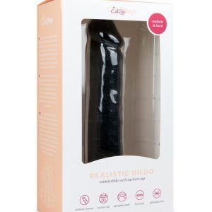 Dildo realista negro - 20,5 cm