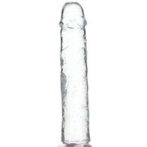 Dildo transparente con ventosa 20 cm - Addiction