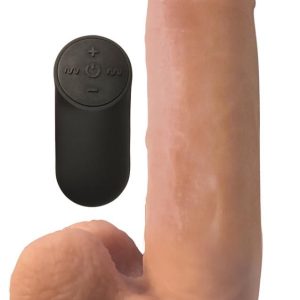 Dildo vibrador realista con Ventosa - Tono de la piel
