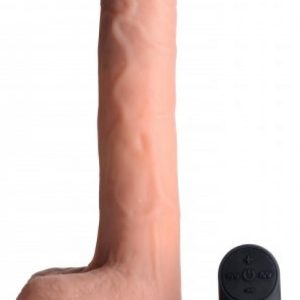 Dildo Vibrando y Empujando XL, con copa de succión tipo ventosa y bola