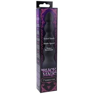 Doc Johnson - Black Magic Ribbed Vibe Vibrador - Negro