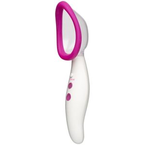 Doc Johnson - Bomba Automática Vibradora para el Clítoris - Blanco & Rosa