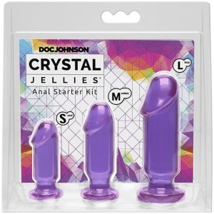 Doc Johnson - Kit de Inicio Anal Crystal Jellies - Púrpura