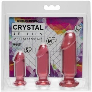 Doc Johnson - Kit de Inicio Anal Crystal Jellies - Rosa