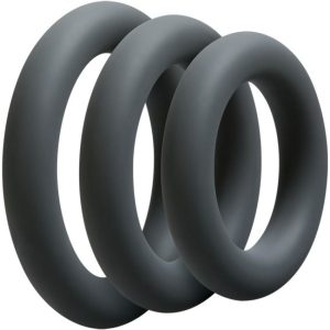 Doc Johnson - OptiMALE 3 C-Ring Set Grueso - Gris