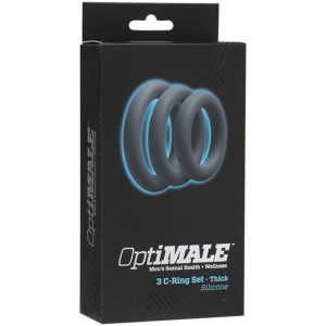 Doc Johnson - OptiMALE 3 C-Ring Set Grueso - Gris