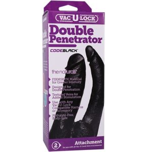 Doc Johnson - VacULock CodeBlack Penetrador Doble - Negro