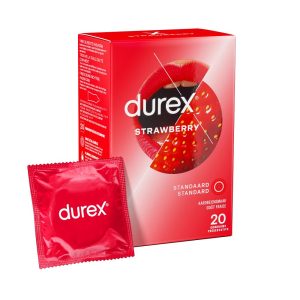 Durex - Condones con sabor a fresa - 20 unidades