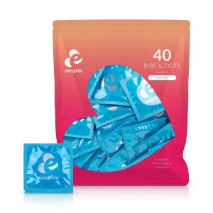 EasyGlide - Condones Ribs and Dots - 40 unidades