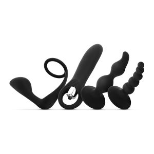 Easytoys - Set de Juguetes Anales 4 Piezas - Negro