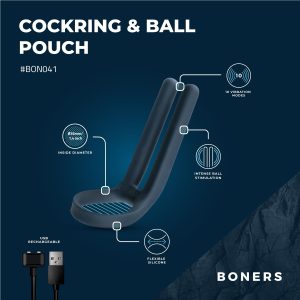 Estimulador de Anillo y Bola Boners - Azul