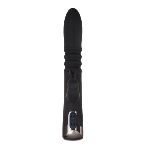 Evolved - Vibrador de Empuje Rápido Rapid Rabbit - Negro