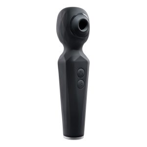 Evolved - Vibrador Rainbow Sucker Wand - Negro