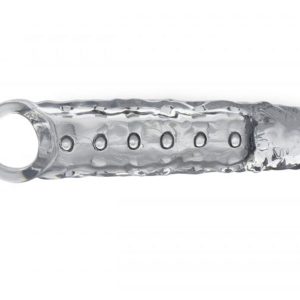 Extensor del pene con manga, y protuberancias - Transparente