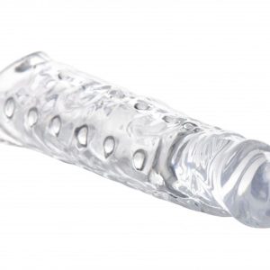 Extensor del pene con manga, y protuberancias - Transparente