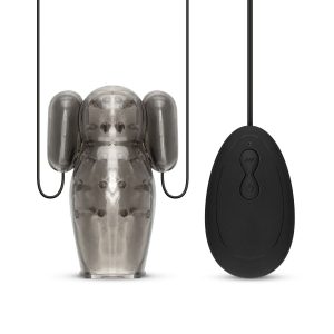 Funda de pene vibradora con control remoto - Grande