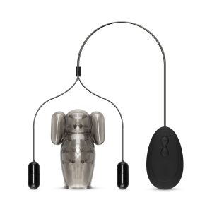 Funda de pene vibradora con control remoto - Grande