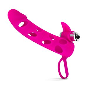Funda para pene con vibrador Bullet - Rosa