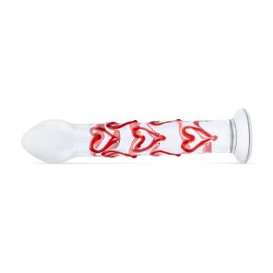 Gildo - Dildo de Vidrio para Punto G/Próstata con Corazones No. 30