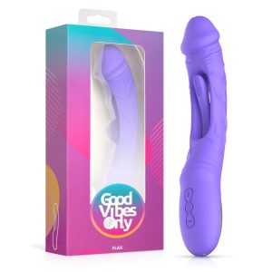 Good Vibes Only - Flax Consolador vibrador con estimulador del punto G