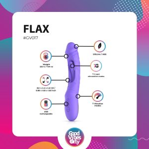 Good Vibes Only - Flax Consolador vibrador con estimulador del punto G
