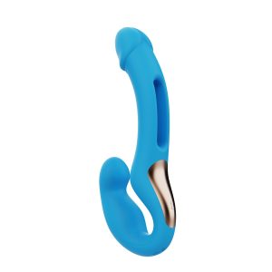 HoneyPlayBox - Harmony Duo Controlado por App Strap-on sin correas Azul