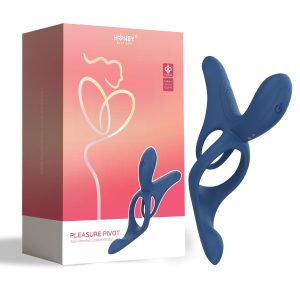 HoneyPlayBox - Pleasure Pivot Vibrador para Parejas Controlado por App Azul