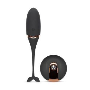 Huevo vibrante de lujo con control remoto - Negro