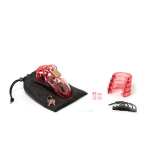 Jaula para pene de castidad CB-3000 - Rojo - 37 mm