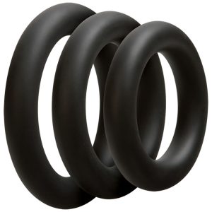 Juego de 3 anillos en C - Grueso - Negro